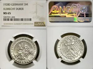 �h�C�c 1928 D 3 �}�[�N�A�f���[���[�A��� PCGS 65 PQ�A���A �O���[�h�A50,000 Mtg�A�L�[���t