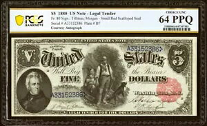 (Fr. 80) 1880 N 5 h@ʉ݁AS҂̃TCt (PCGS 64-PPQ)