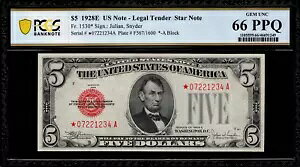 1928E $5 �@��ʉ� FR-1530* - �X�^�[�m�[�g - ���� PCGS 66 PPQ