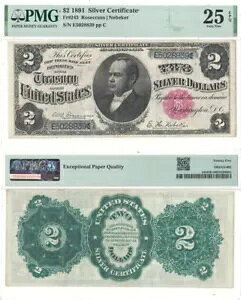 1891�N $2 �V���o�[�ؖ��� F-245 PMG VF-25 EPQ