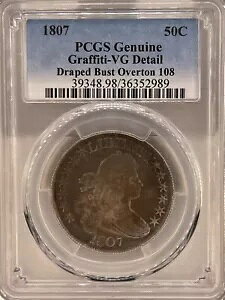1807 50C �h���[�v �o�X�g PCGS VG �f�B�e�[��