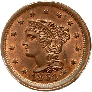 1854 N-11 R-2 PCGS MS 64+ RB TCC#2 ҂ݍ݃wA [W Zg RC 1c