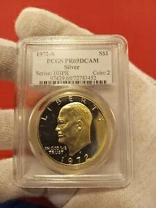 ???1972-S AC[n[ Vo[ $1 h PCGS PR69DCAM V[Y:103 RC:2???