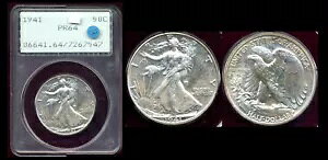 1941 50C-PCGS PR64-EARLY RATTLER HOLDER-�~���g���X�^�[-�I���W�i���J���[&�\��-