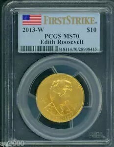 2013-W $10 �S�[���h�z��҃G�f�B�X ���[�Y�x���g PCGS MS70 MS-70 �t�@�[�X�g �X�g���C�N FS