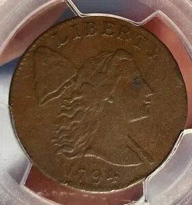 1794 ���o�e�B �L���b�v ���[�W �Z���g S-21 �t���b�g �|�[�� �o���G�e�B PCGS VF �ڍ�