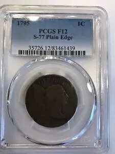 1795 ���� �Z���g �v���[�� �G�b�W S-77 PCGS �O���[�h F-12