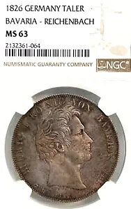 �h�C�c�A�M���a�� 1826 �^�[���[ �R�C�� Thaler NGC MS 63 VZ/STG UNC ���C�w���o�b�n