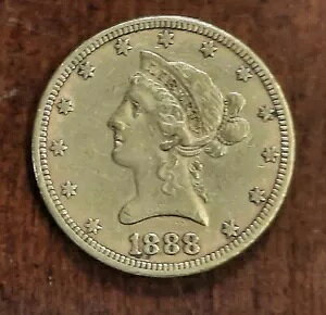 1888-P Liberty $10 Gold Eagle●Mid-Grade● KEY PHILADELPHIA MINT!送料無料