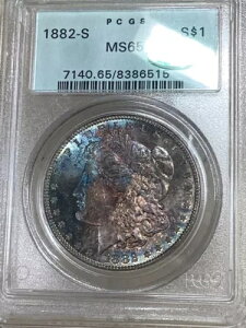 1882�N�� ���[�K�� �V���o�[ �_���[ PCGS MS65 CAC ���C���{�[�g�[�� �����X�^�[