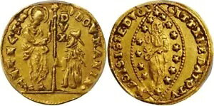 1789-1797  Fl`A C^A Zecchino ܂ Ducat Lodovico Manin Fr 1445 AU58