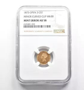 ErrorAU58 1873 �I�[�v�� 3 $1 �C���f�B�A�� �v�����Z�X �w�b�h �S�[���h �}�C�i�[ �J�[�u �N���b�v @8 NGC *4694