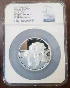 2022 �X�^�[�E�H�[�Y NGC PF 70 �j�E�G 5oz �V���o�[ $10 AT-AT walker U/C / ���񃊃��[�X