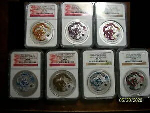 2012 �J���[���V���o�[ �h���S�� 7 �R�C�� ���A �Z�b�g NGC MS PF 70