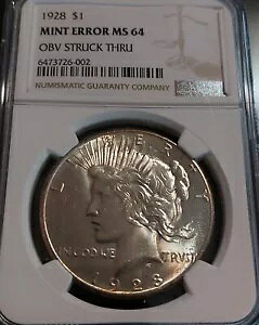 1928 PEACE 1 h L[t XgbN X[ G[ O[fBOꂽ΂ NGC MS64 Xu RC