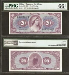 US MPC 20 h 1969 PMG66 jO # A yA P-M90 ~^[ yCg USA m[g