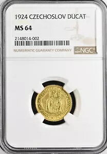 �`�F�R�X���o�L�A - �`�F�R���a���A�S�[���h 1 �h�D�J�b�g 1924 �N�����j�J �~���g NGC MS 64�A���A 11