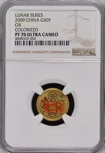 NGC PF70 2009 �������V���[�Y Ox 1/10 �I���X �S�[���h �J���[ �R�C�� COA �t��