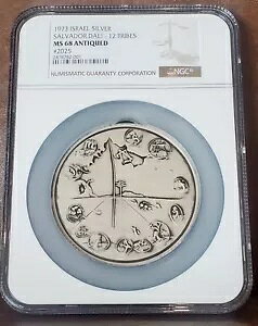 1973 NGC MS 68 ISREAL 7IX Vo[ uCIRCLE OF UNITYv Toh[E_fUC