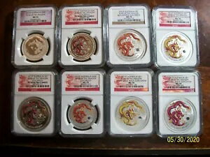 2012 �J���[���V���o�[ �h���S�� 8 �R�C�� ���A �Z�b�g NGC MS/PF 70