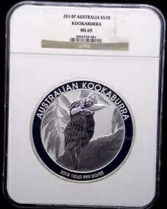 2014 P $30 I[XgA 1 L (32.15) IX .999 t@C Vo[ NbJo NGC MS69