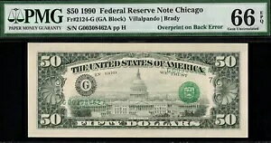 1990 $50 FRN�u���ʃI�[�o�[�v�����g�vP.M.G #66EPQ