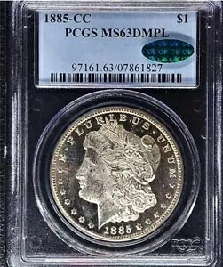 1885- CC ���[�K�� �V���o�[ �_���[ PCGS 63DMPL CAC LOW POP