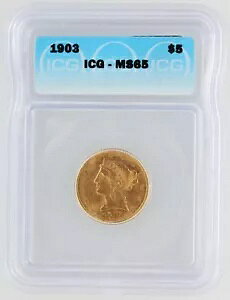1903 n[t C[O ICG MS65 $5 tBftBAoeB wbh