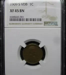1909-S VDB J[ Zg EB[g yj[ ---- XF-45 Â NGC O[h RC ---- #012C