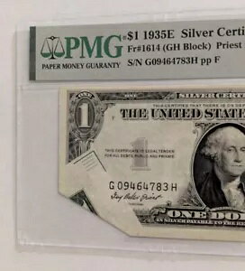 1935 E $1 Vo[ؖ ?? ܂ڃG[ ?? PMG GEM 50 EPQ