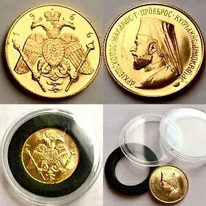 �󏭂� 1966 �N�L�v���X���a����i���}�J���I�X �t�� 22ct �S�[���h �\�u���� (8g)