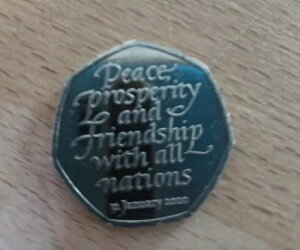 Brexit 50p Peace Prosperity �R���N�^�[�Y �G�f�B�V����