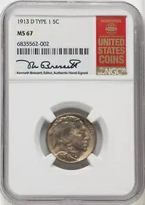 1913 D TYPE 1 US obt@[wbh jbP 5C - NGC MS 67