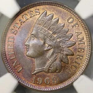 1908 CfBA wbh Zg/yj[ A gbv [ |bv 4/0 NGC MS 66+ RB ō̊mRC