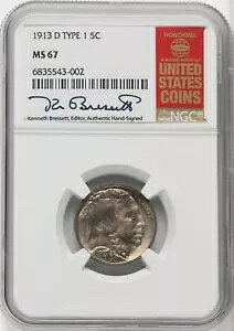 1913 D TYPE 1 US obt@[wbh jbP 5C - NGC MS 67