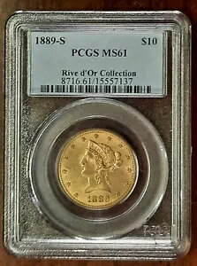1889-S $10 S[h oeB C[O PCGS MS-61BRILLIANTIAL[f[gII