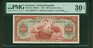 hCc 100 }[N 1948 P-8a PMG VF 30 EPQ