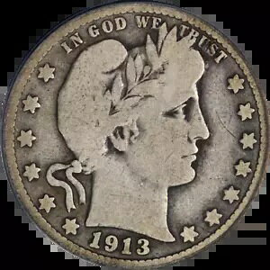 1913-S Barber Quarter CAC XebJ[ PCGS VG08 L[t f炵ACAs[