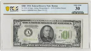 1934N $500 AM {Xg FR.2201- CgO[V[ PCGS VF 30 (LGS)