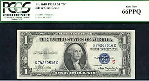 1935 A�A$1 S FR 1610 �X���[�� �T�C�Y �V���o�[ �G�N�X�y�������^�� S- PCGS 66