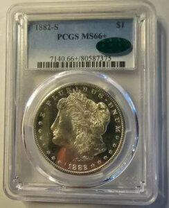 1882 S ���[�K�� �V���o�[ �_���[ PCGS MS 66+ CAC *GEM* �u���X�g �z���C�g 66 �v���X-DMPL??
