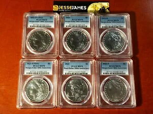2021 $1 �V���o�[ ���[�K�� & �s�[�X �_���[ PCGS MS70 �t�� 6 �R�C�� �Z�b�g CC & O PRIVY D S