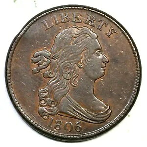 1806 C-2 R-4 �X���[�� 6�A�X�e�� �h���[�v �o�X�g �n�[�t�Z���g �R�C�� 1/2c