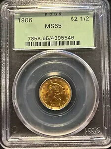 1906 ���o�e�B �S�[���h $2.50 PCGS MS65 �ɏ�̃A�C�A�s�[�� �X�g�����O�X�g���C�N
