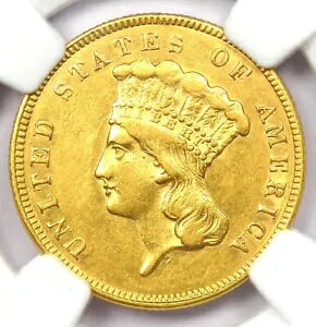 1859 N 3 h CfBA  $3 - F NGC AU53 - 󏭂ȓtłB