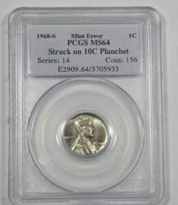 G[ 1968-S J[LOZg PCGS MS 64 ~ 10c vVFɏՓ
