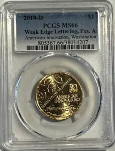 2018 D Pos A Washington - アGbW ^O - Cmx[V h $1 PCGS MS66