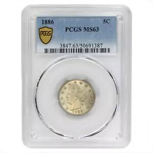 1886 oeB V jbP 5c PCGS MS63