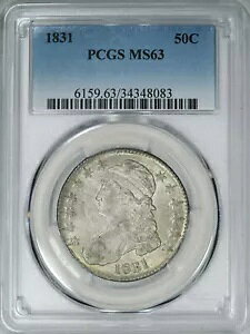 1831 PCGS MS63 oXgn[tAKxȌƕ\ʂ̂̑ĨO[fBOs[X