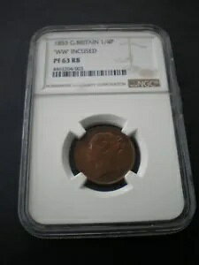 󏭂ȃCMX rNgA 1853 v[t t@[WO 1/4d WW CL[h - NGC PF 63 RB
